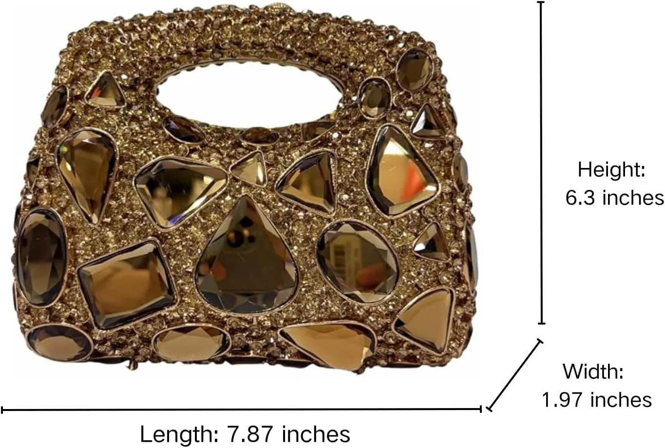 Luxury Evening Bag Gem Clutch Purse Crystal Prom Handbag Wedding Purse for Party