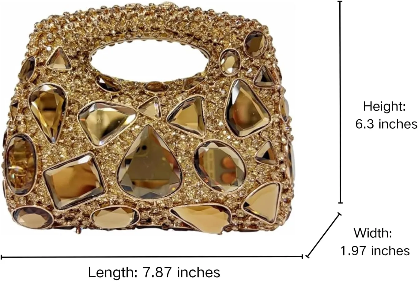 Luxury Evening Bag Gem Clutch Purse Crystal Prom Handbag Wedding Purse for Party