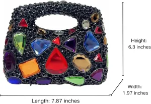 Luxury Evening Bag Gem Clutch Purse Crystal Prom Handbag Wedding Purse for Party