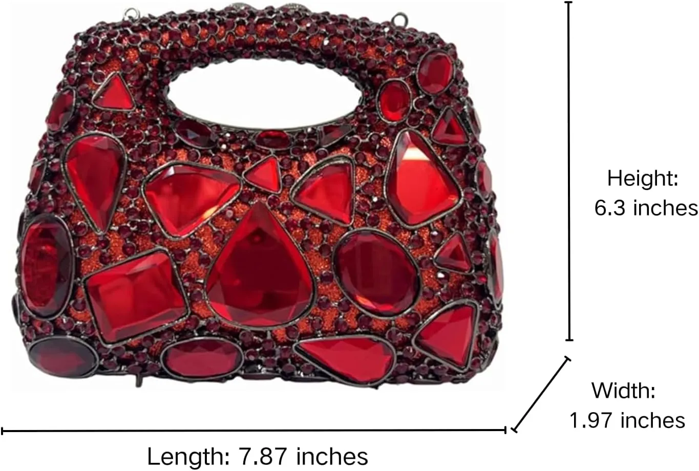 Luxury Evening Bag Gem Clutch Purse Crystal Prom Handbag Wedding Purse for Party