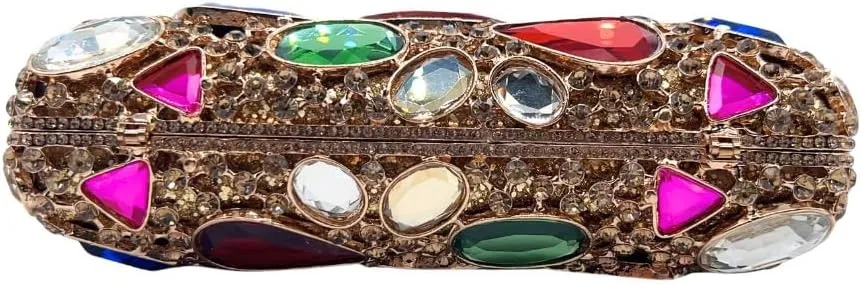 Luxury Evening Bag Gem Clutch Purse Crystal Prom Handbag Wedding Purse for Party