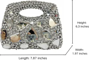 Luxury Evening Bag Gem Clutch Purse Crystal Prom Handbag Wedding Purse for Party