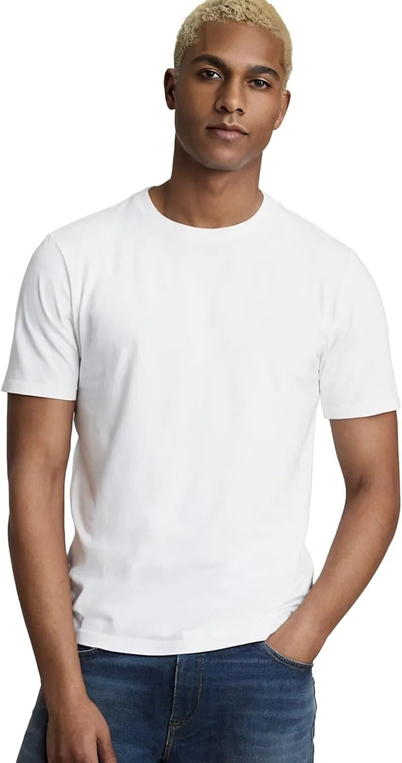 Mens Crewneck Tshirt Plain, Relaxed Fitted Basic T Shirts