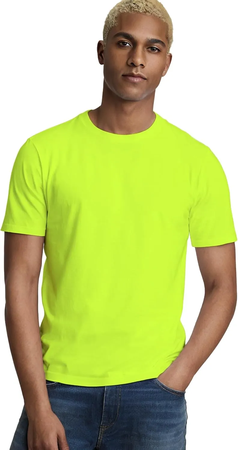 Mens Crewneck Tshirt Plain, Relaxed Fitted Basic T Shirts