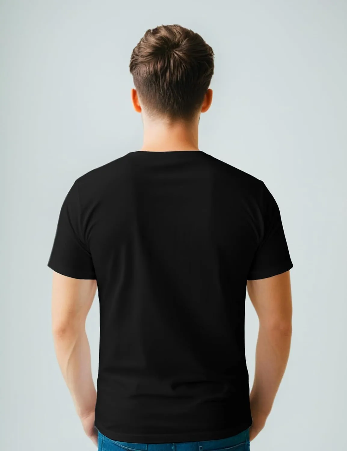 Mens Crewneck Tshirt Plain, Relaxed Fitted Basic T Shirts