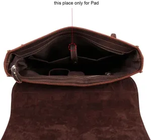 Men's Handbag Crazy Horse Leather Tote Shoulder Bag Leather Briefcase