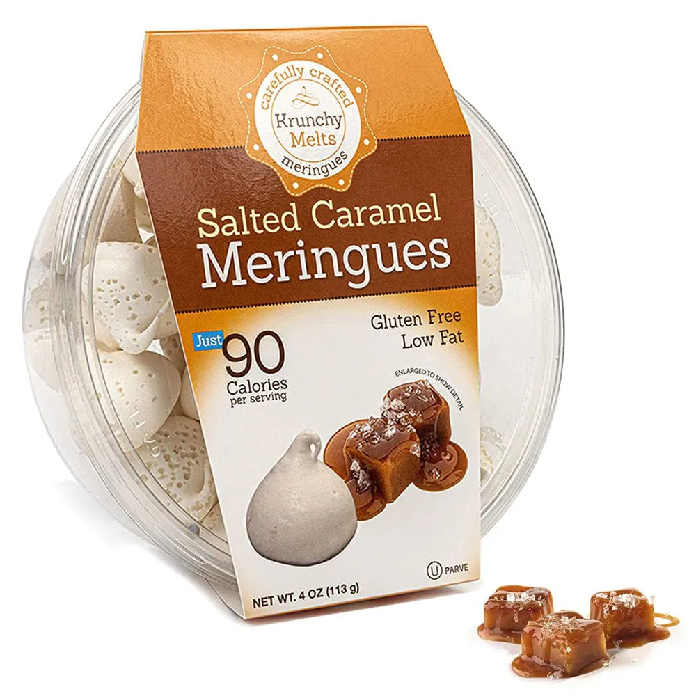 Meringue Cookies Salted Caramel Fat Free Gluten Free Nut Free Snack Sweet Treats