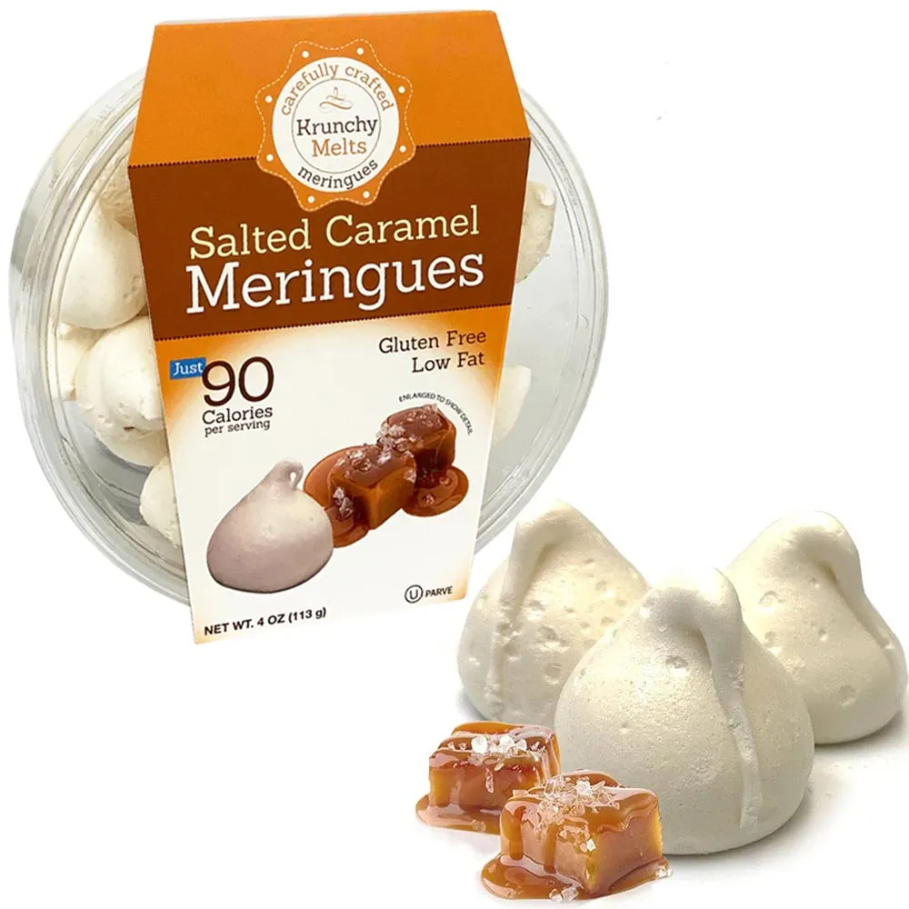 Meringue Cookies Salted Caramel Fat Free Gluten Free Nut Free Snack Sweet Treats