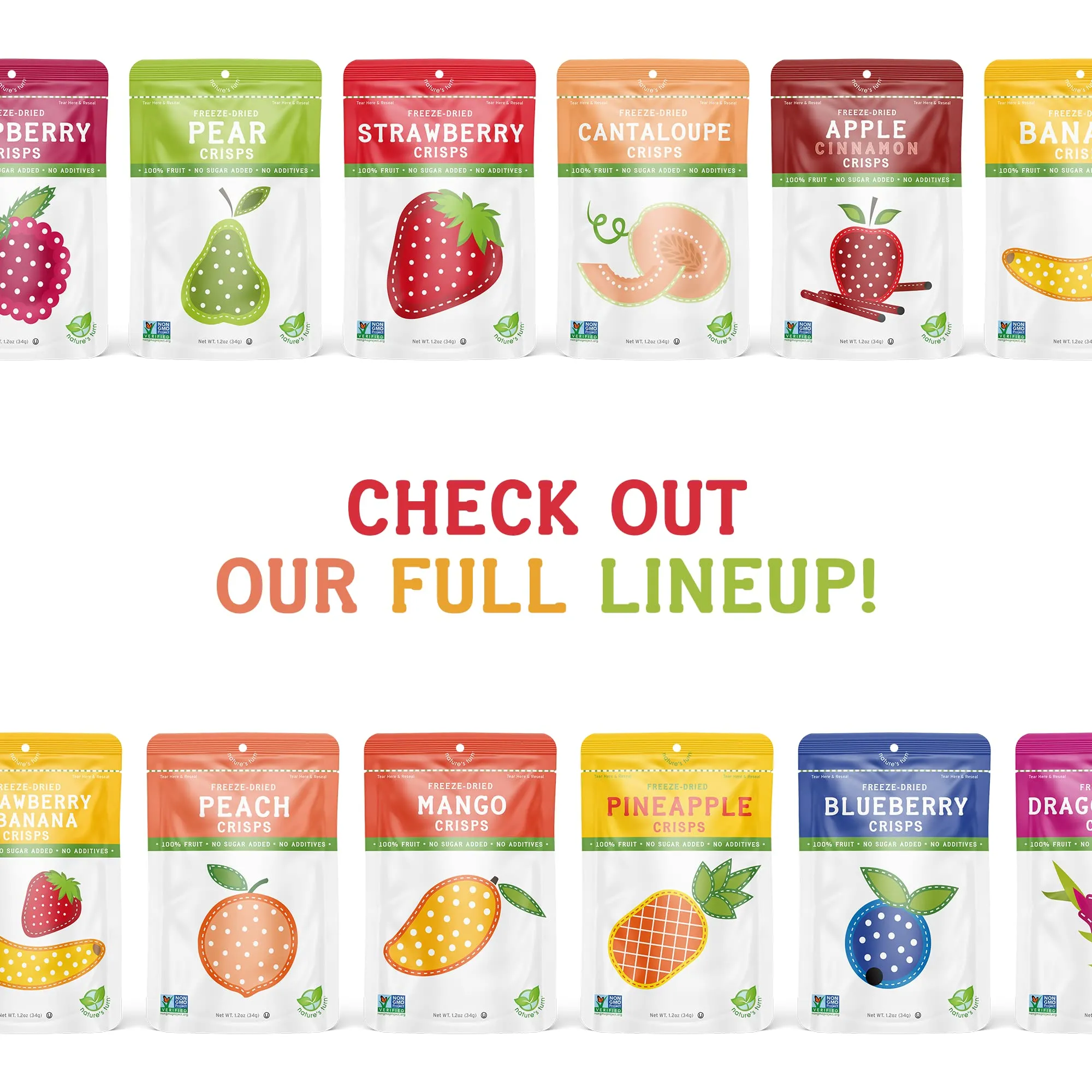Nature’s Turn Freeze-Dried Fruit Snacks, Pineapple Crisps - Pack of 6 (1.2 oz Each)