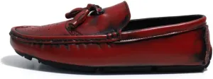 New Loafers for Men Round Toe Vegan Leather Brogue Embossed with Tassel Driving Loafers Anti-Slip Flexible Flat Heel Party Classic Slip On