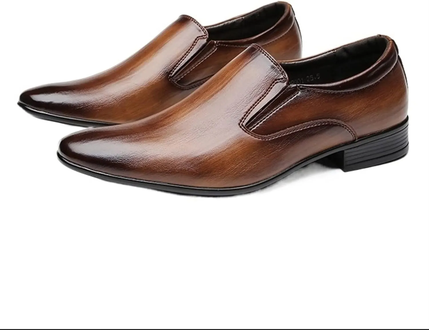 New Men's Loafers Burnished Toe Venetian Loafers Vegan Leather Slip Resistant Flat Heel Anti-slip Wedding Slip-ons