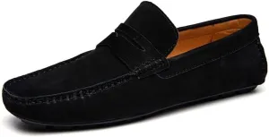 New Mens Loafers Shoe Round Toe Vegan Leather Penny Driving Loafer Shoe Flexible Flat Heel Comfortable Wedding Prom Slip On