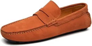 New Mens Loafers Shoe Round Toe Vegan Leather Penny Driving Loafer Shoe Flexible Flat Heel Comfortable Wedding Prom Slip On
