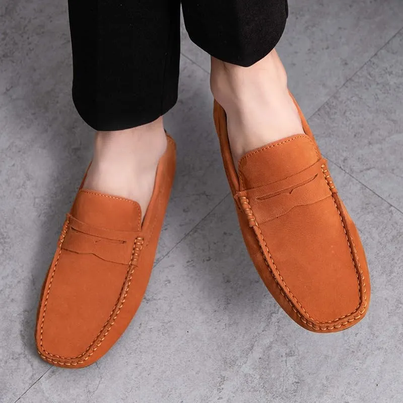 New Mens Loafers Shoe Round Toe Vegan Leather Penny Driving Loafer Shoe Flexible Flat Heel Comfortable Wedding Prom Slip On