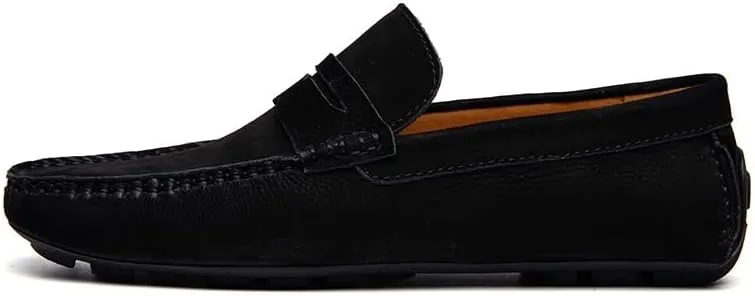 New Mens Loafers Shoe Round Toe Vegan Leather Penny Driving Loafer Shoe Flexible Flat Heel Comfortable Wedding Prom Slip On