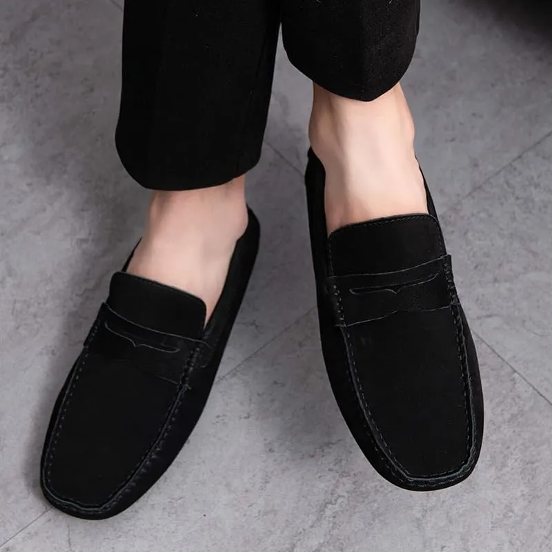 New Mens Loafers Shoe Round Toe Vegan Leather Penny Driving Loafer Shoe Flexible Flat Heel Comfortable Wedding Prom Slip On