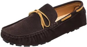 New Men's Loafers Square Toe Vegan Leather Boat Driving Loafers Flexible Comfortable Flat Heel Fashion Slip On