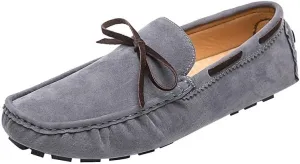 New Men's Loafers Square Toe Vegan Leather Boat Driving Loafers Flexible Comfortable Flat Heel Fashion Slip On