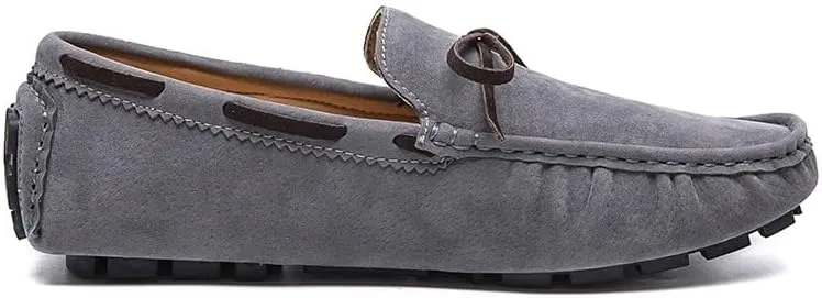 New Men's Loafers Square Toe Vegan Leather Boat Driving Loafers Flexible Comfortable Flat Heel Fashion Slip On