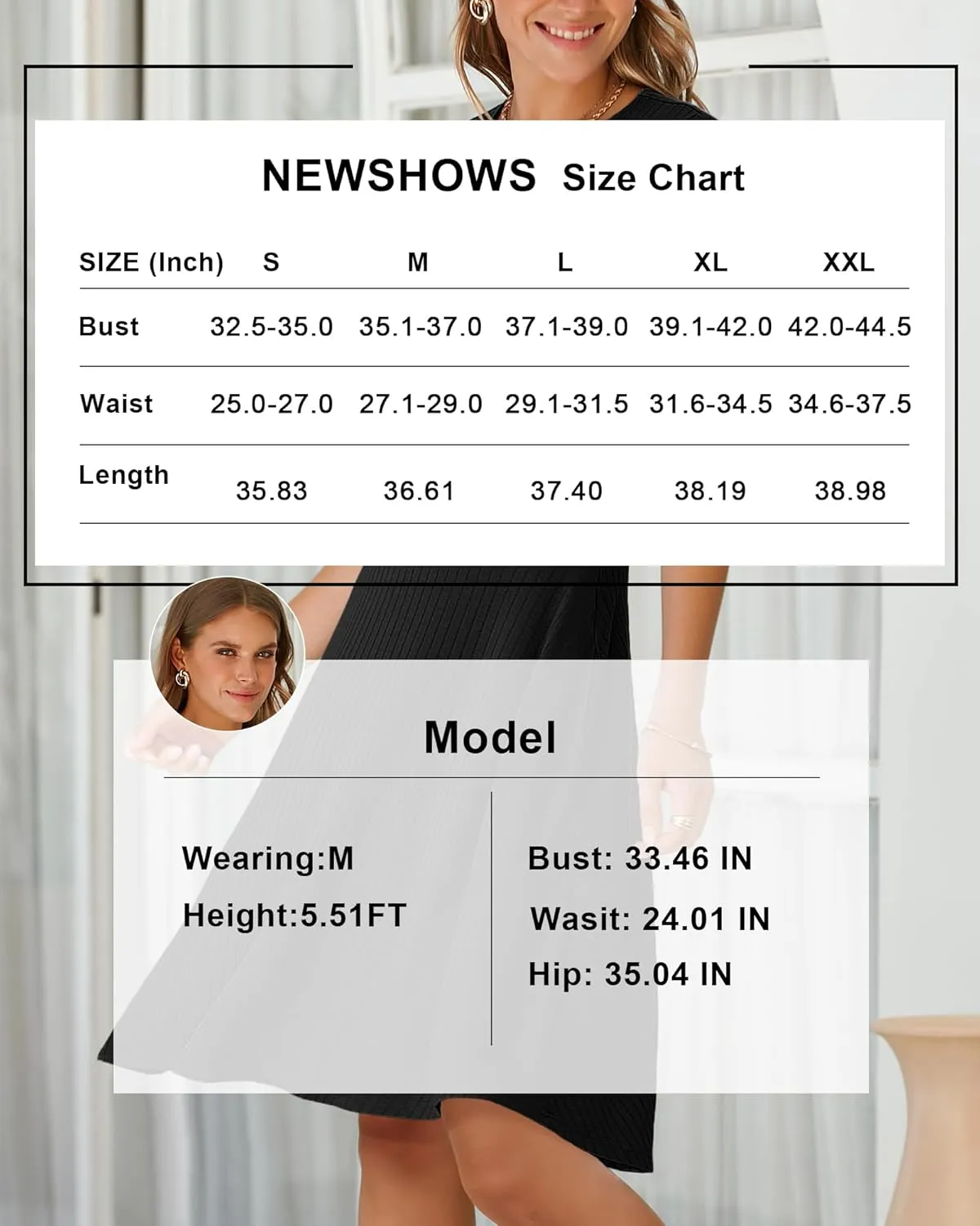 Newshows Womens 2025 Summer Dresses Short Sleeve Ribbed Knit A-Line Swing Beach Vacation Outfits Casual Sundress with Pockets