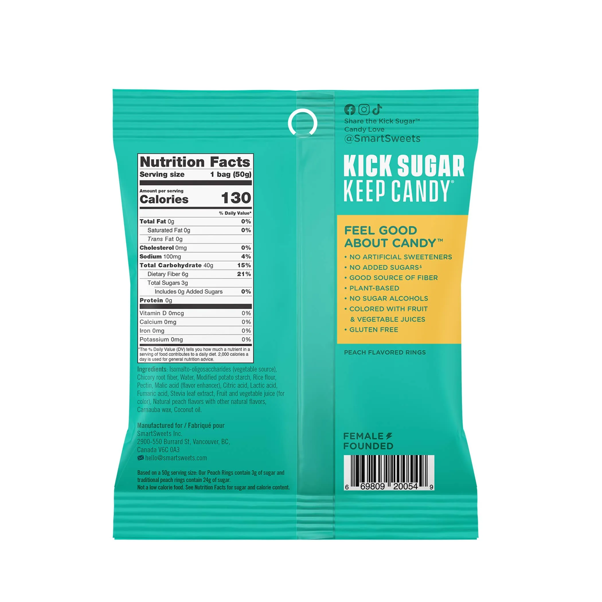 Peach Rings Candy 1.8oz
