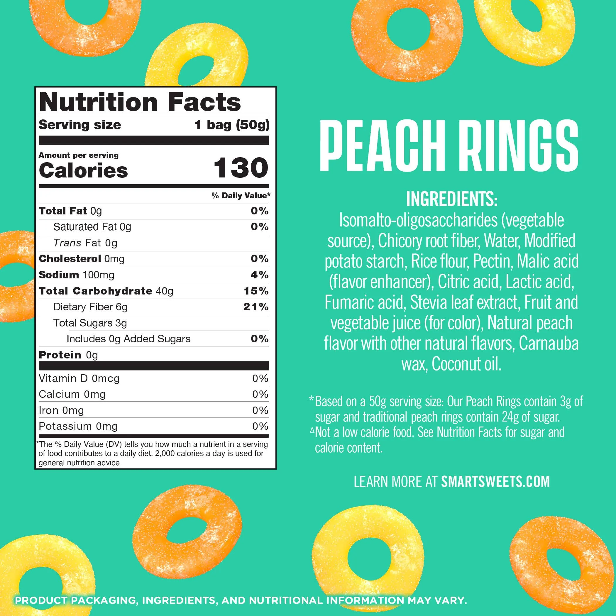 Peach Rings Candy 1.8oz