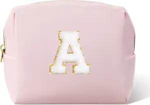 Pocmimut Birthday Gifts for Gifts,Personalized Initial Makeup Bag Cosmetic Pouch Toiletry Bag for Her Mom wife Teacher 18th Birthday Gifts for Girls,A