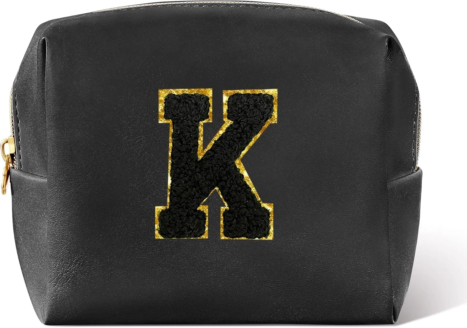 Pocmimut Makeup Bag,Initial Makeup Pouch Cosmetic Bag for Teen Girl Gifts Trendy Stuff - Christmas Gifts Birthday Gifts 18th Gift,K