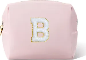 Pocmimut Personalized Makeup Bag,Teen Girl Gifts Trendy Stuff for 6 7 8 9 10 11 12 Year Old Girls,Initial Cosmetic Bag Gifts Graduation Teacher Gifts,B