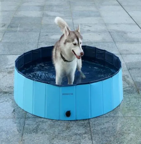 Portable Foldable Dog Swimming Pool - Durable, Non-Slip Wash Tub for Pets & Outdoor Fun