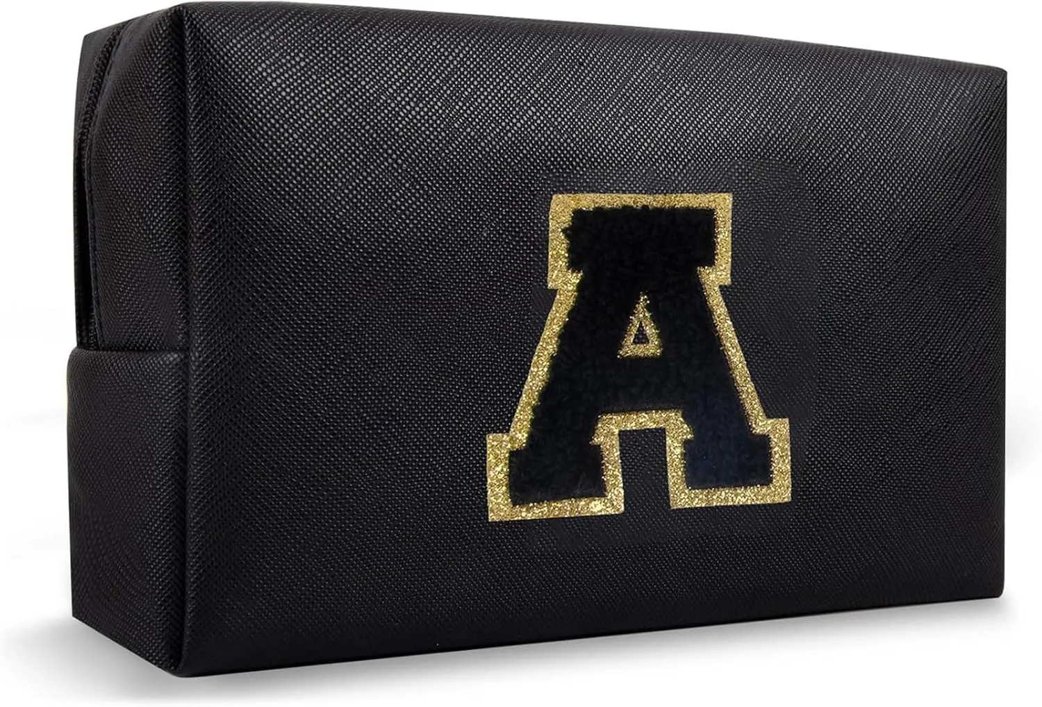 Preppy Makeup Bag for Travel,Initial Cosmetic Bag with Zipper Portable Toiletries,Initial Makeup Bag Pouch Accessories Brushes Capacity Waterproof