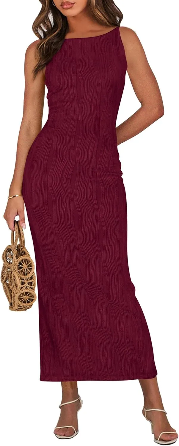 PRETTYGARDEN Womens Maxi Dress 2025 Summer Wedding Guest Dresses Spring Long Resort Wear Casual Bodycon Sun Dresses