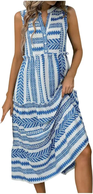 PTOLOCIF Casual Summer Dresses for Women Homecoming Dresses Women's Casual Beach Vacation Dress Fall Midi Dress