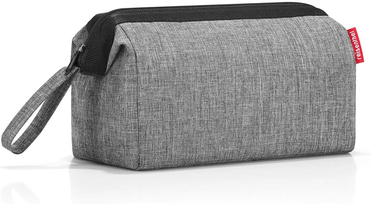 reisenthel Travelcosmetic Toiletries Bag, Structured Pouch with Wristlet, Twist Silver