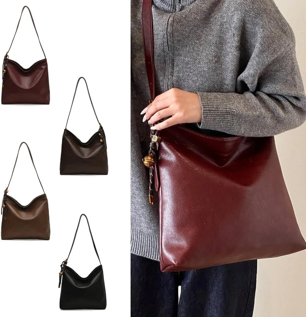 Retro Commuting Bag With Comfortable Strap And Spacious Interior Shoulder Purse Fashion Bucket Bags For Professionals