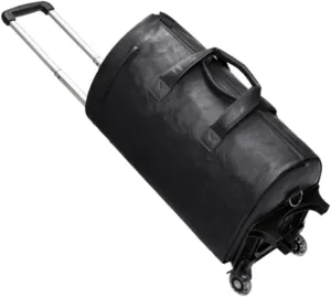 Rolling Garment Bag with Wheels for Travel Handbag Business Carry on Garment Bag, Black