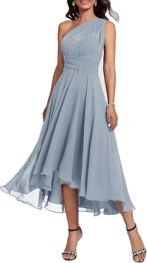 Roxanne Tea Length Infinity Bridesmaid Dresses High Low Convertible Wedding Guest Dress,Multiway Dress Evening Gown