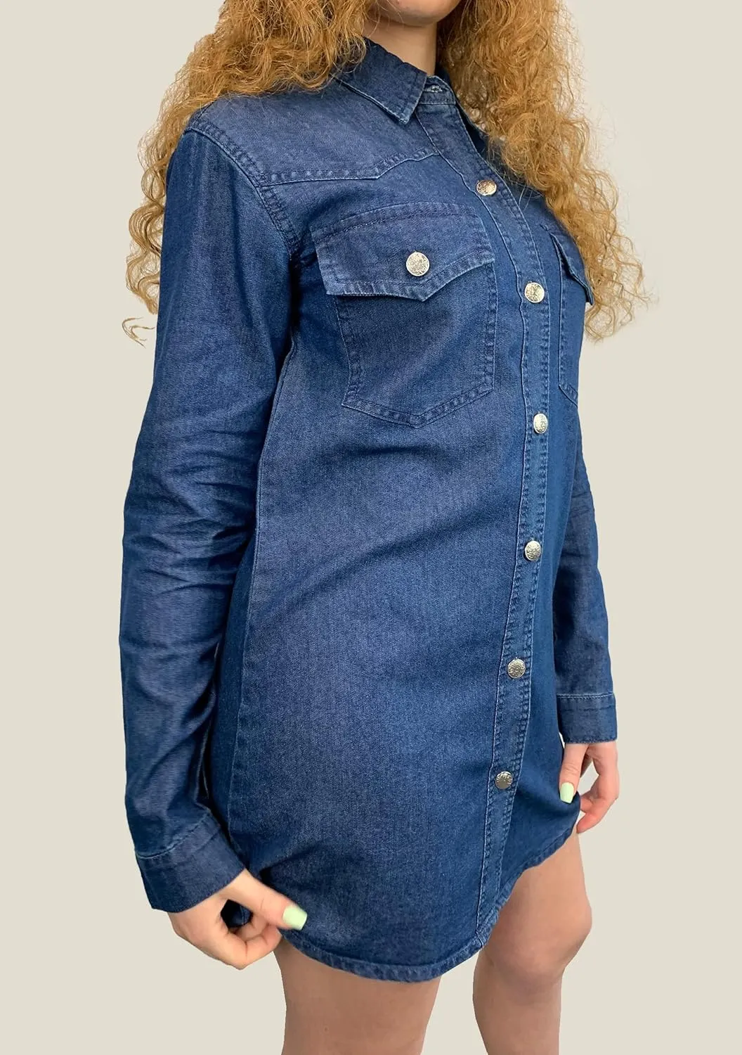 Shackets for Women 2025 - Long Sleeve Oversized Jean Jacket for Women - Casual Boyfriend Denim Button Down Shirt Women