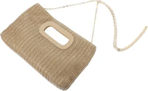 Small Square Purse Women's Handbag Simulated Grass Material Comfortable Evening Bag for Daily Use