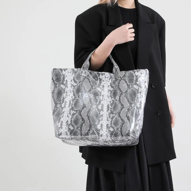 Snake Print PU Handbag - Stylish Hobo Purse for Women