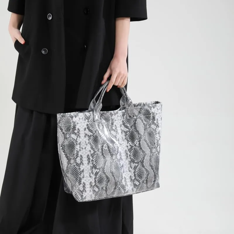 Snake Print PU Handbag - Stylish Hobo Purse for Women