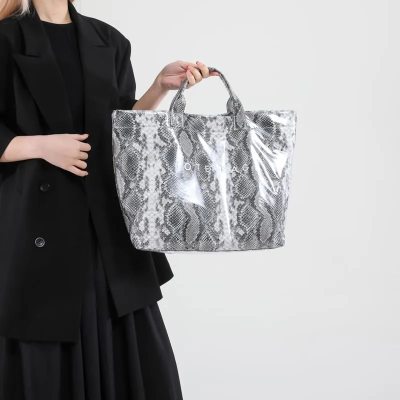 Snake Print PU Handbag - Stylish Hobo Purse for Women