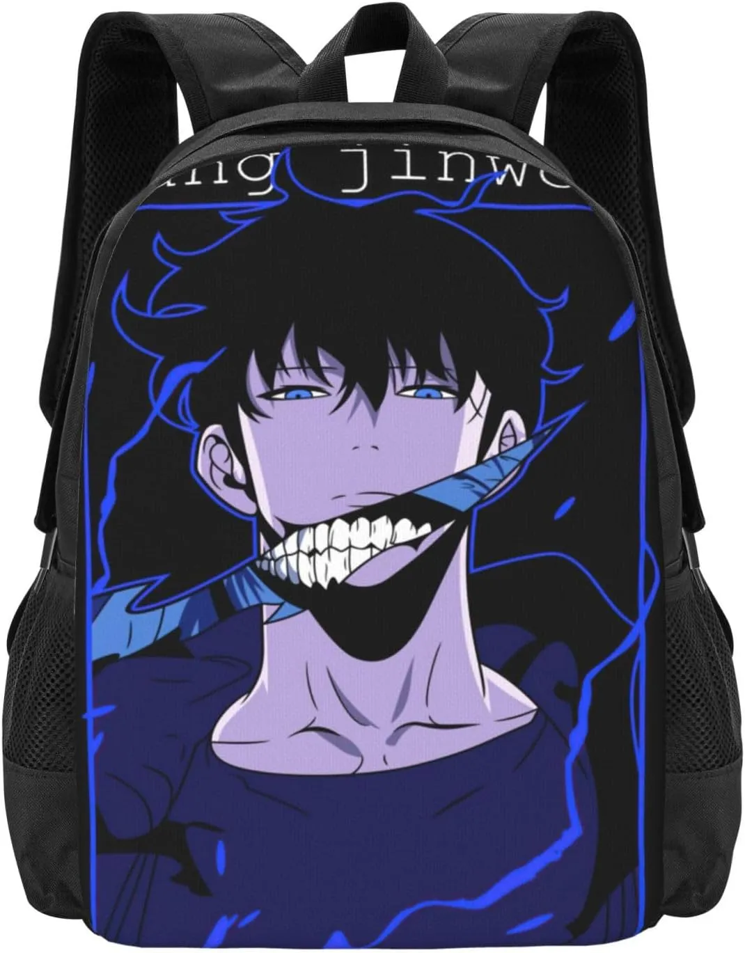 Solo Novel Leveling Laptop Backpack Large Travel Bags Unisex Adult Comfortable Gym Bags Funny Business Backpack Computer Bag Casual Daypack for Shopping