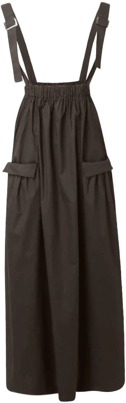 Summer Dresses for Women 2024 Casual Trendy Suspender Loose Retro Long Straps Solid Flowy Skirts with Pockets Y2K Clothes