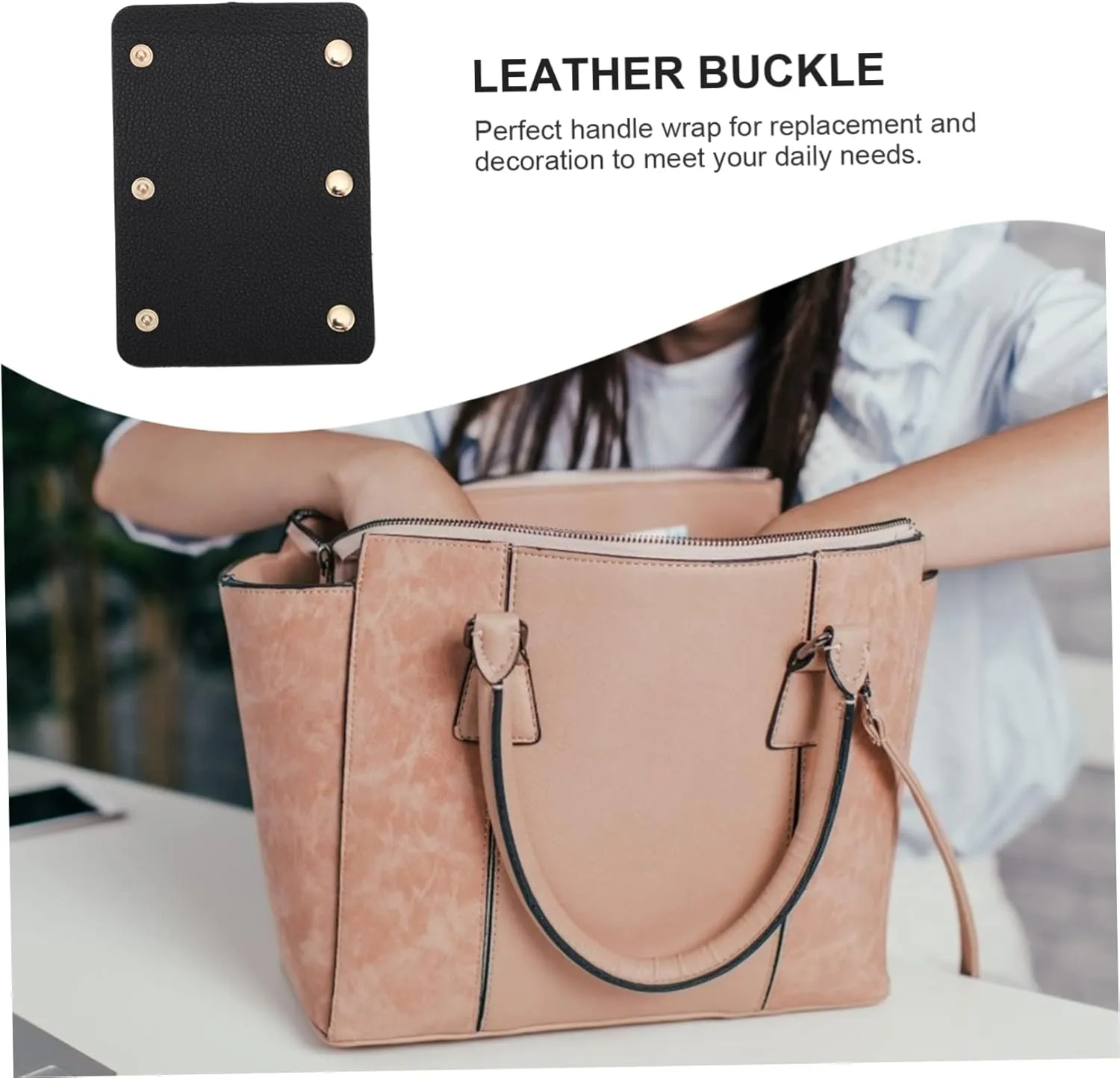 TOPPERFUN 4 Pcs Protector Wrap for Purse Luggage Handle Grip Bag Handle Cover Comfortable Saddle for Bag Decoration