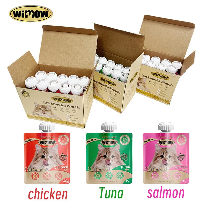 Wimow Cat Nutrition Fattening Cat Snacks Pouch 1.4oz (pack of 10)