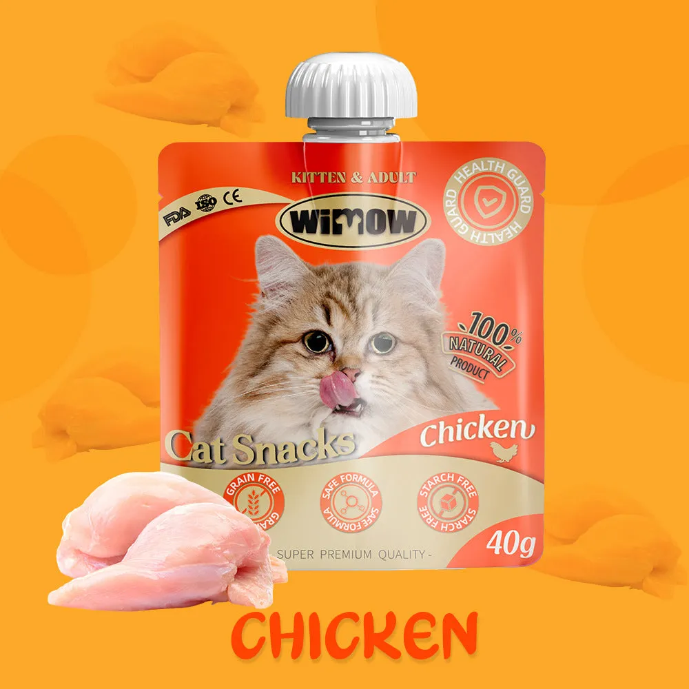 Wimow Cat Nutrition Fattening Cat Snacks Pouch 1.4oz (pack of 10)