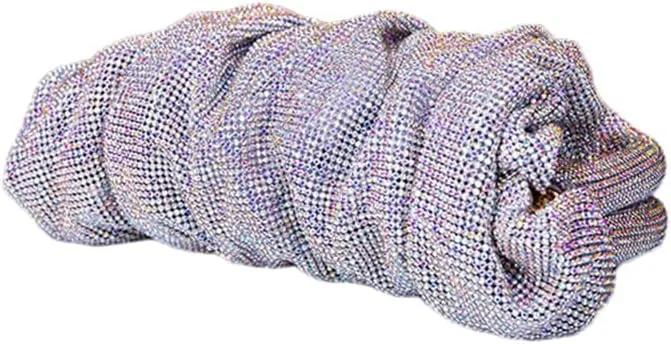Women Full Diamonds Evening Handbag Rhinestone Clutch Purse for Party Prom Cocktail Wedding, Black