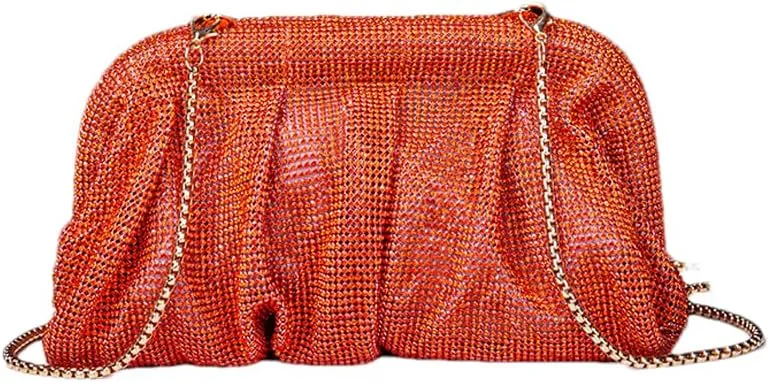 Women Full Diamonds Evening Handbag Rhinestone Clutch Purse for Party Prom Cocktail Wedding, Black