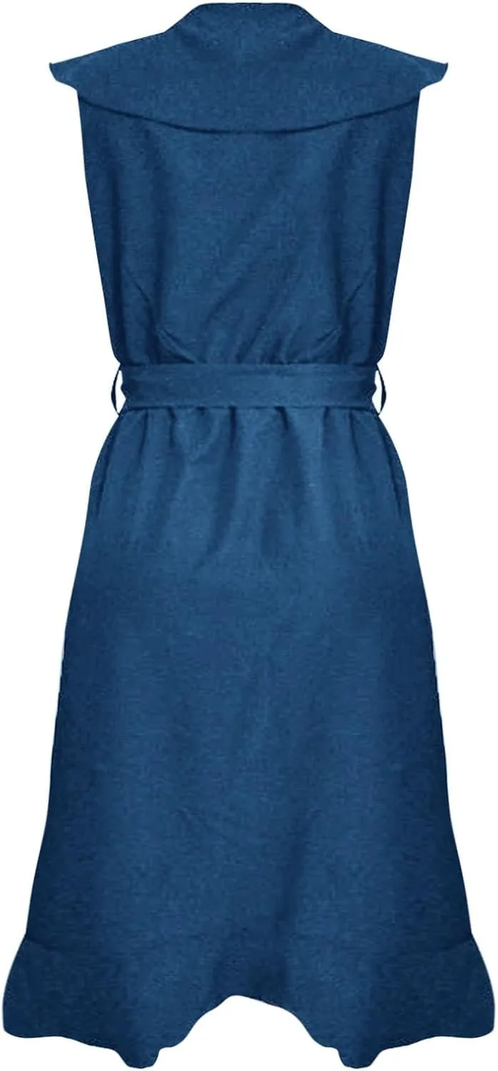 Women's 2025 Summer Wrap Midi Dress Casual Boho Deep V Neck Short Sleeve Ruffle Hem Split Beach Long Dresses